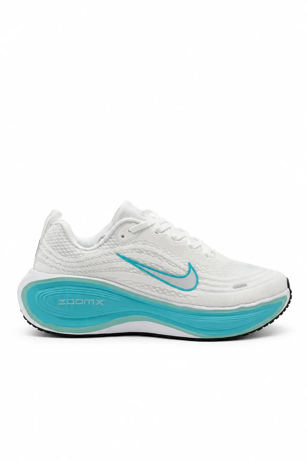 White & Turquoise ZoomX Running Shoe