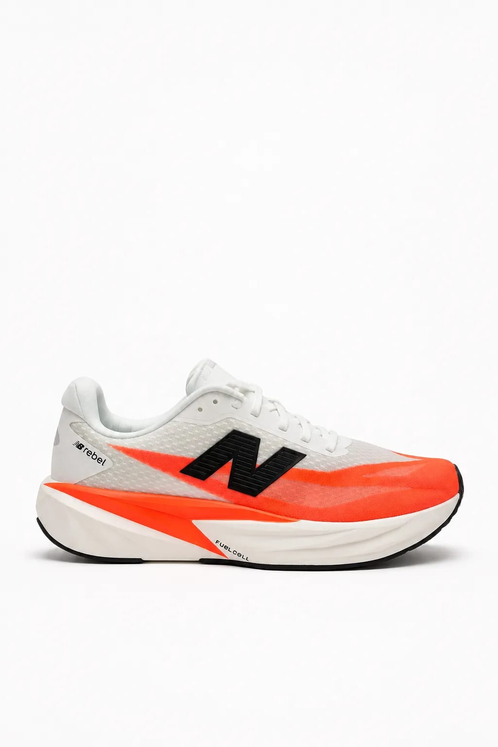 White & Orange FuelCell Rebel Running Shoe