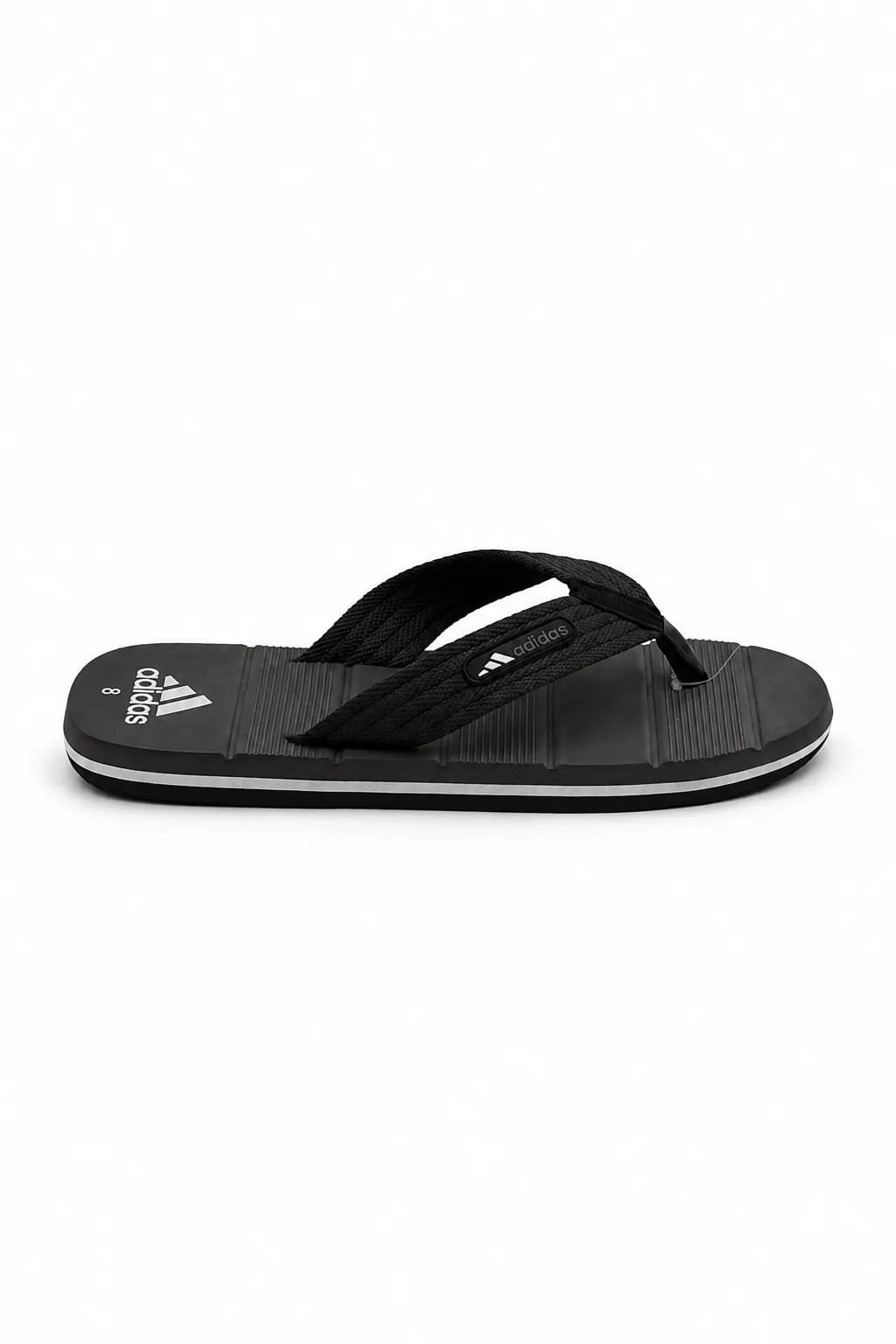Adidas Black Textured Thong Flip-Flop