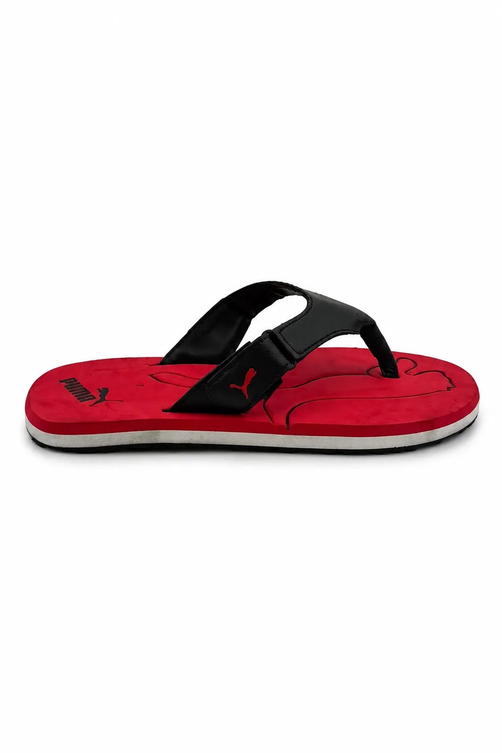 Puma Red and Black Toe-Post Sandal
