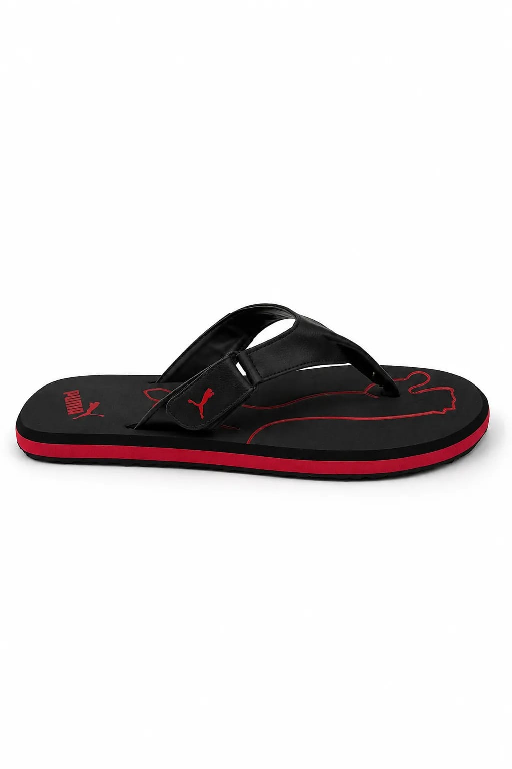 Puma Black and Red Toe-Post Sandal