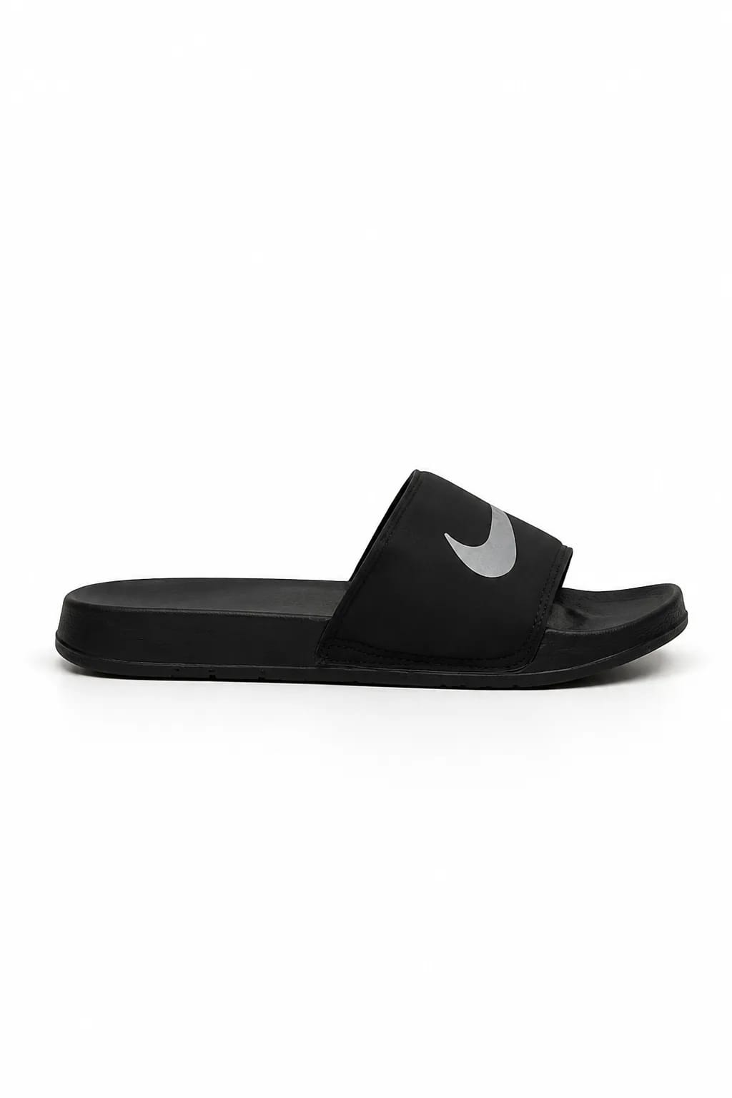 Nike Black Silver Logo Slide Sandal