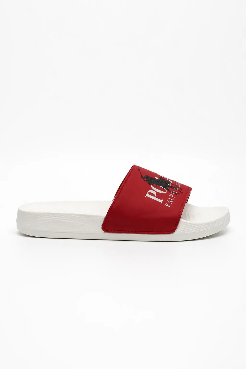Polo Ralph Lauren Red & White Logo Slide Sandal