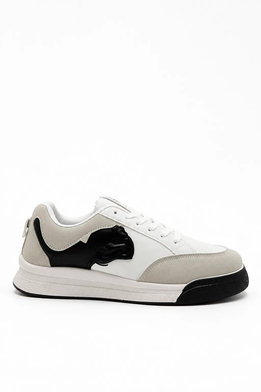 White & Grey Contrast Casual Sneaker