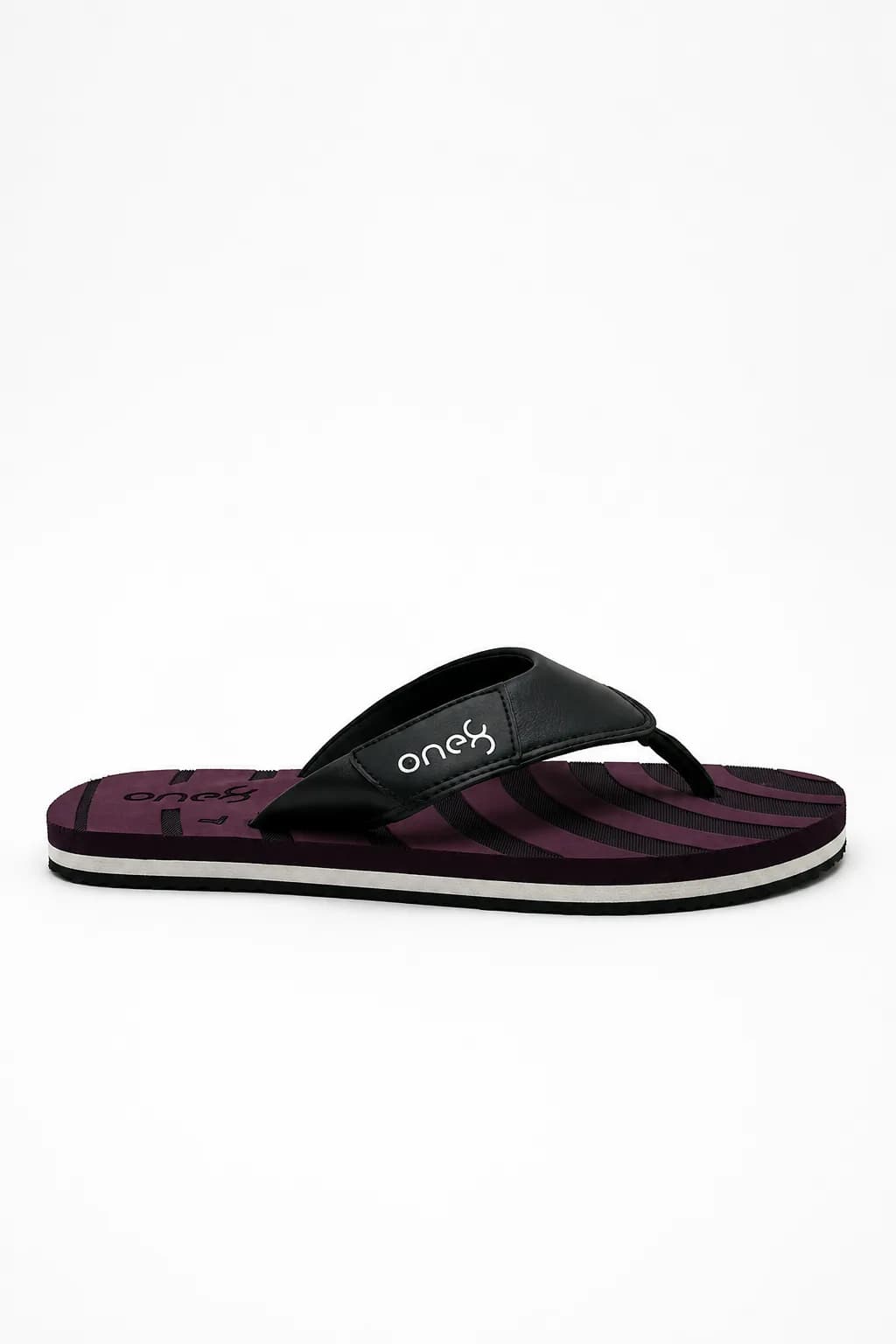ONE8 Maroon and Black Flip-Flops