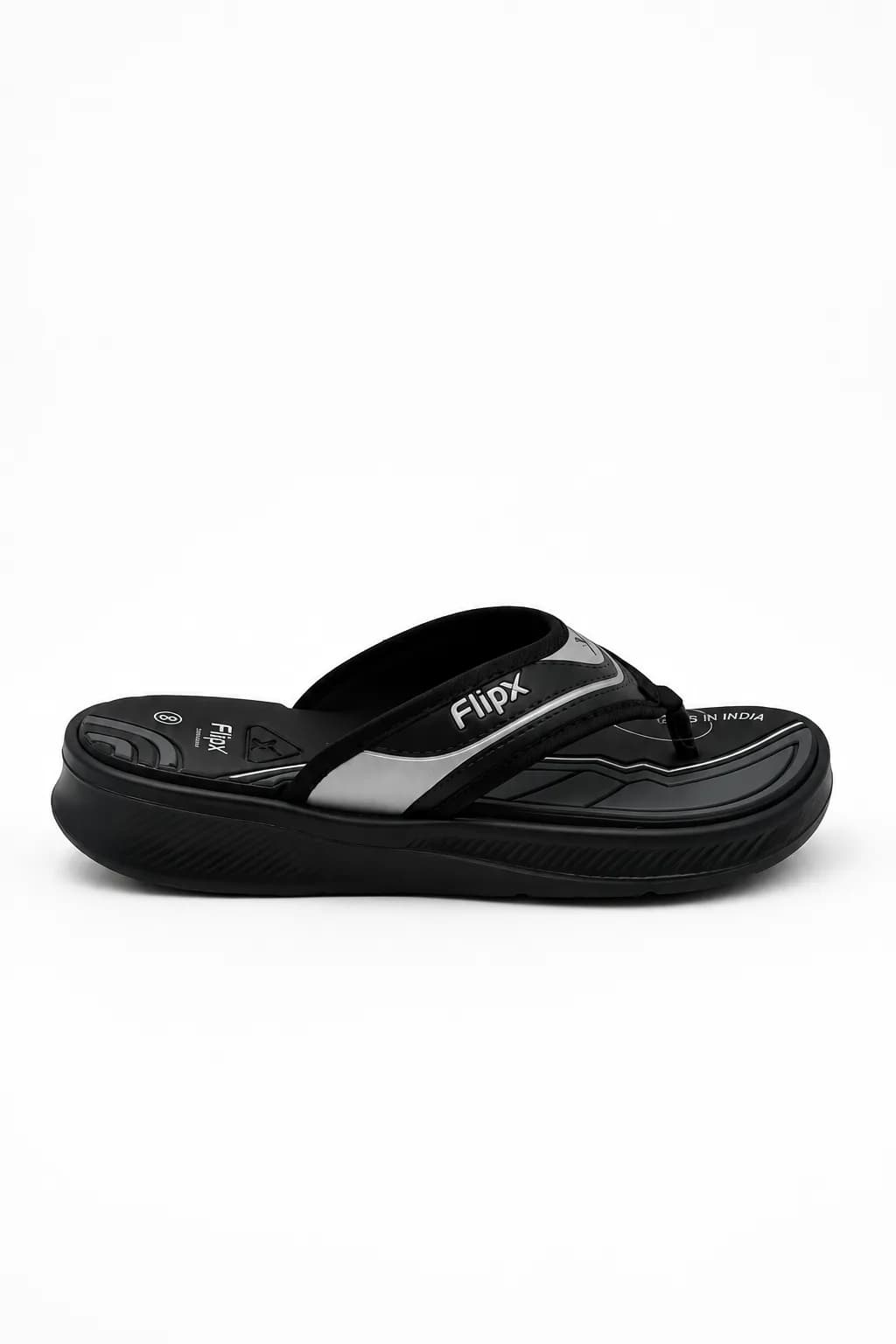FlipX Black and Grey Platform Flip-Flops