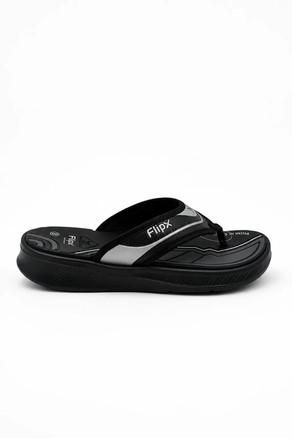 FlipX Black and Grey Platform Flip-Flops