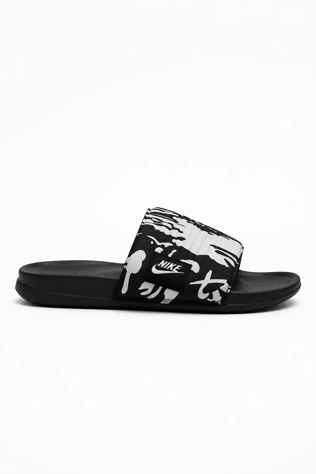 Nike Black & White Graphic Slide Sandal