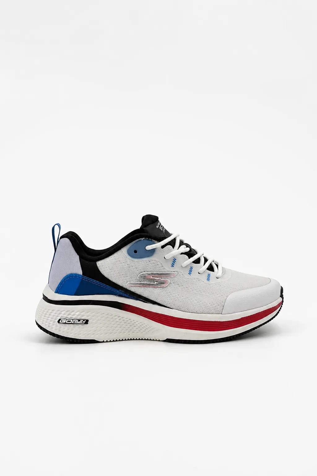 Grey Colour-Block Lace-Up Running Shoe