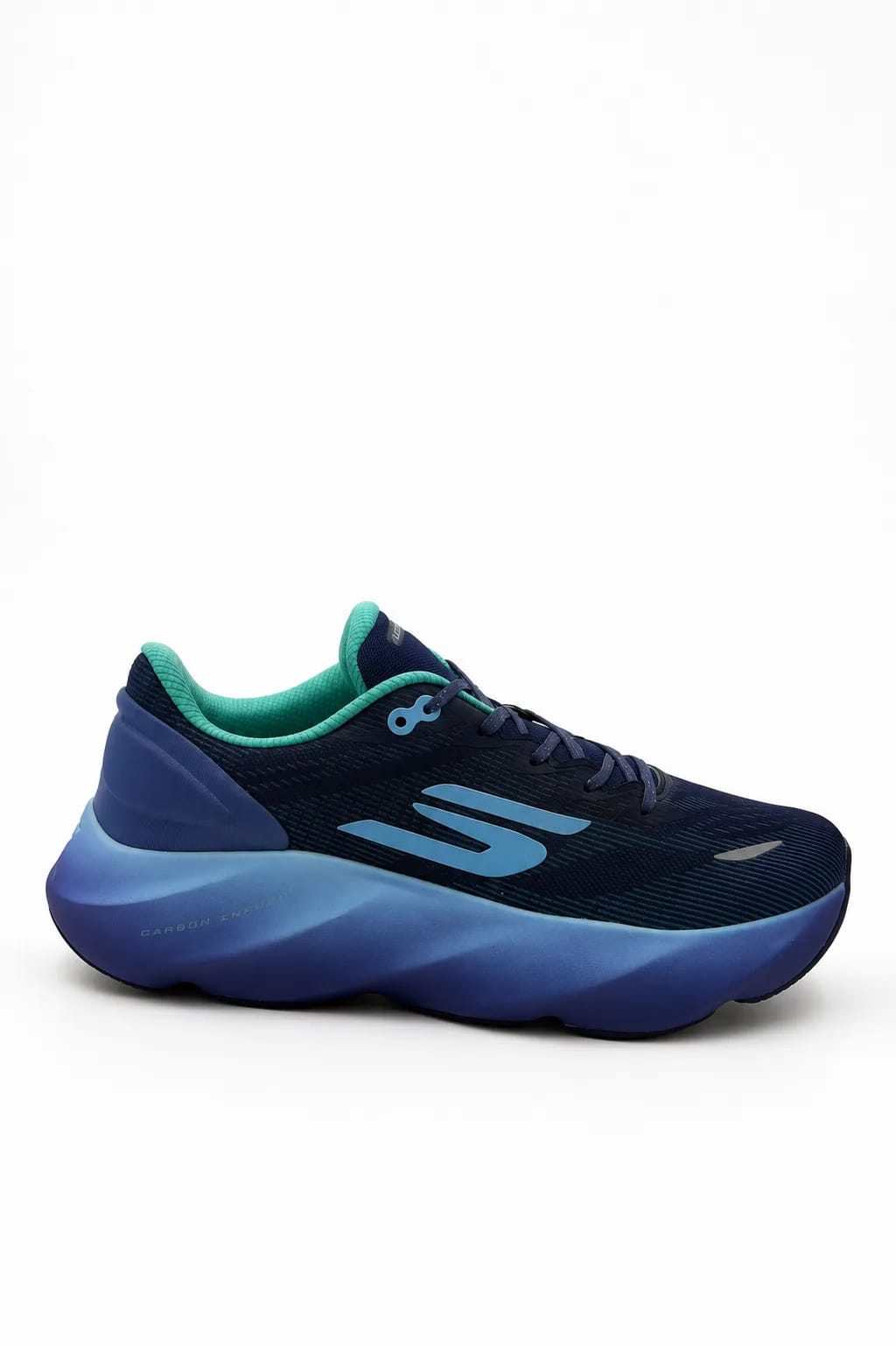 Navy Blue Gradient-Sole Sports Sneaker