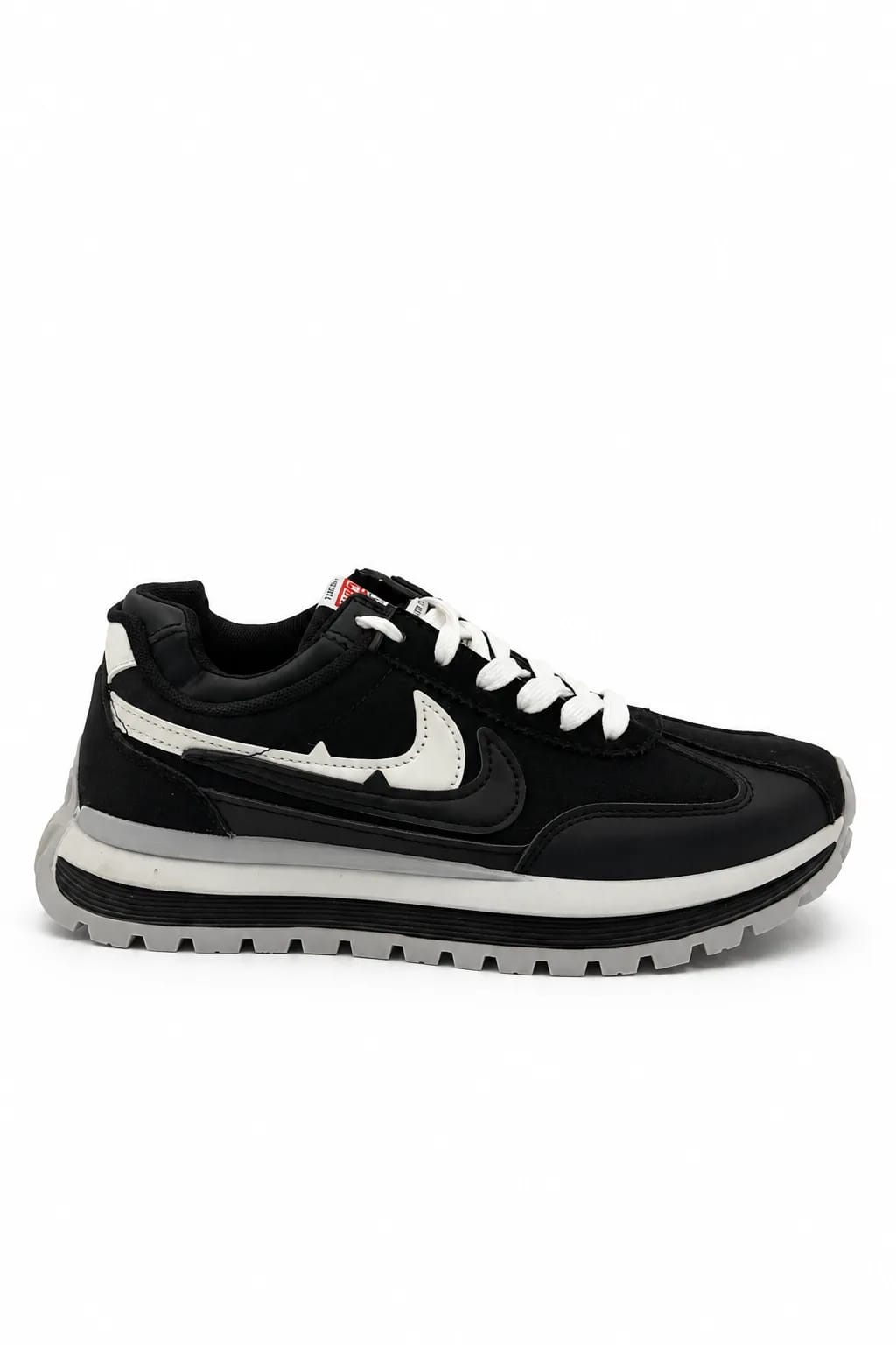 Black & White Layered Sport SneakerBlack & White Layered Sport Sneaker