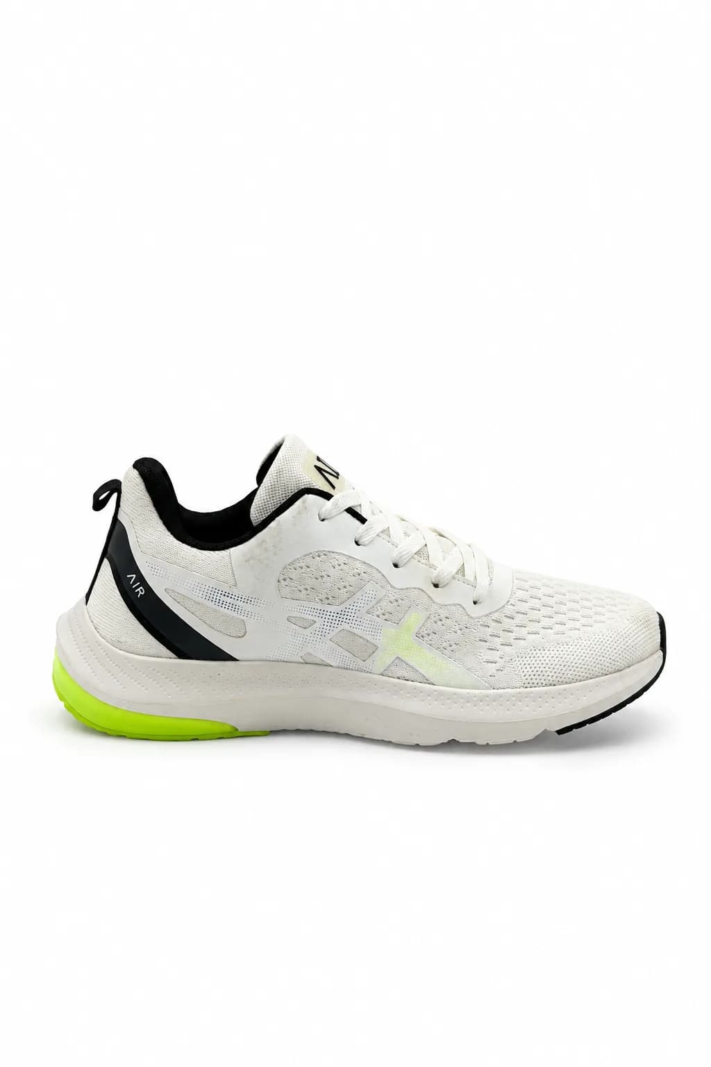 White Neon Heel Running Shoe