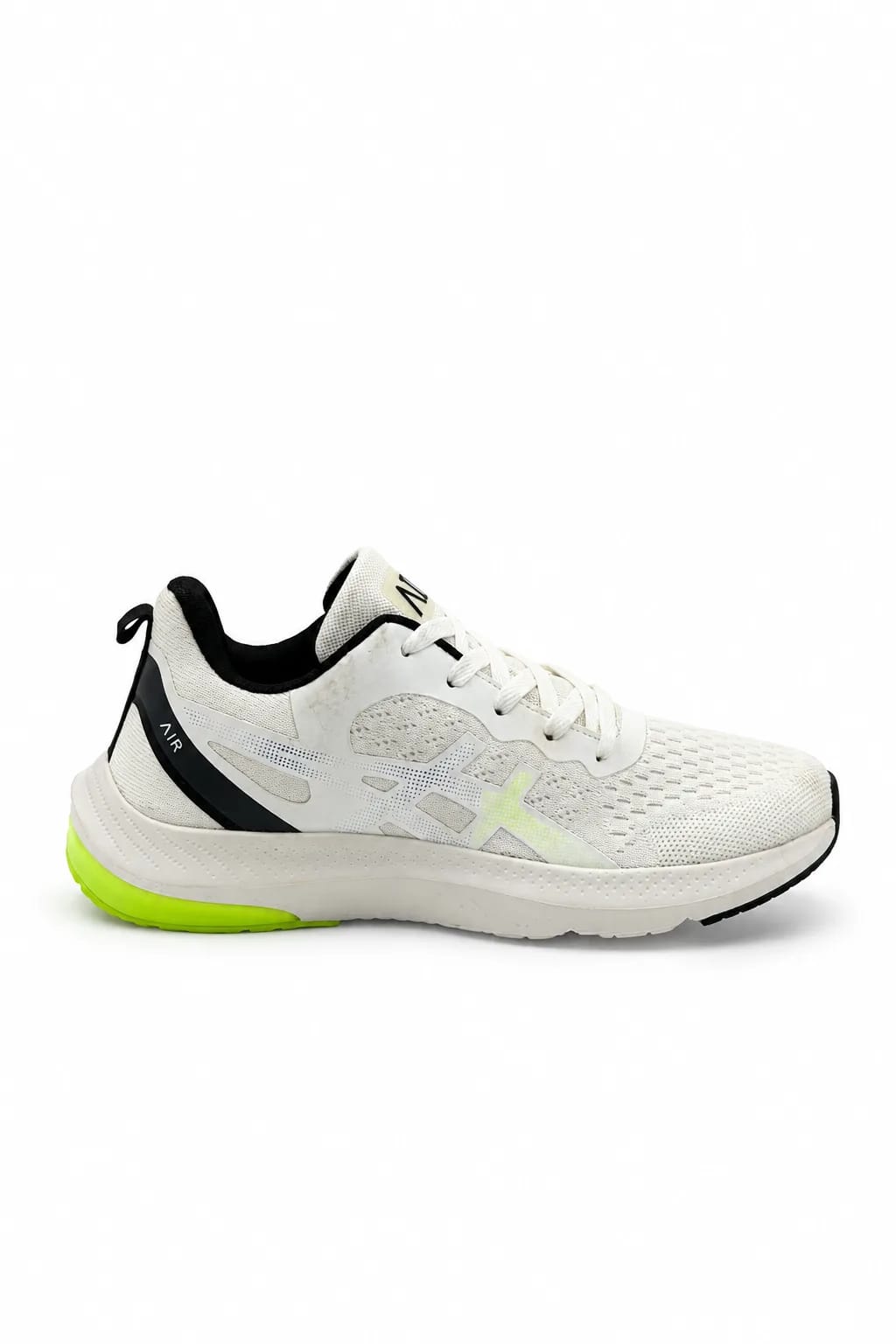 White Neon Heel Running Shoe